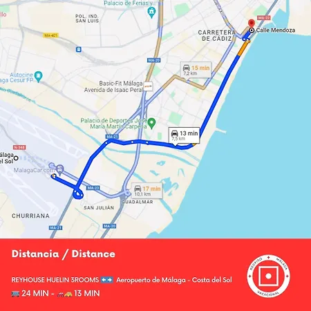 Reyhouse Huelin 3rooms Cerca De La Playa Con Ac Malaga